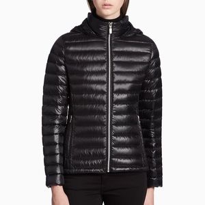 Calvin Klein packable hooded down coat